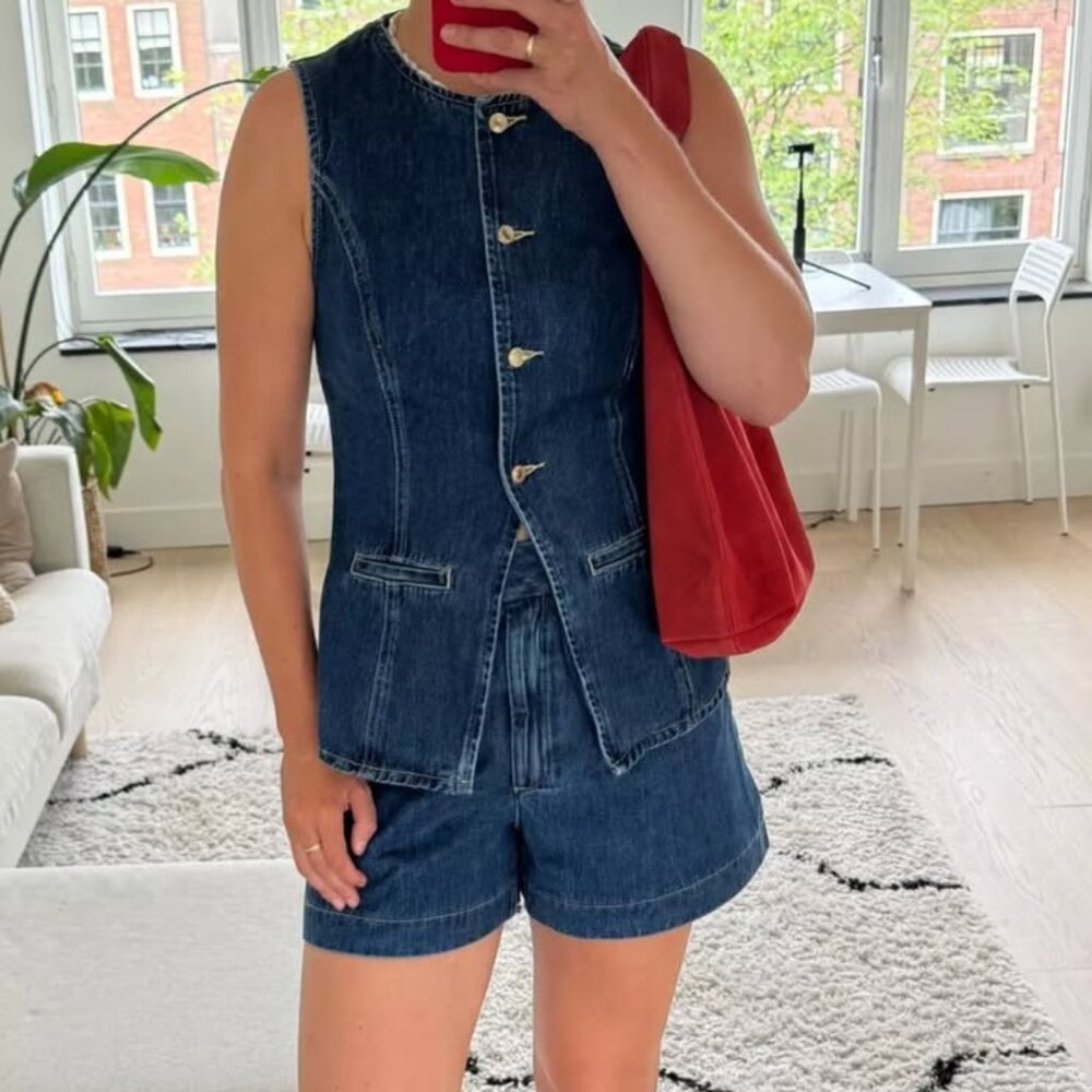 VIRAL MESHKI Denim Vest | Medium